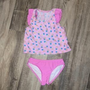 2 piece girls pineapple swimsuit